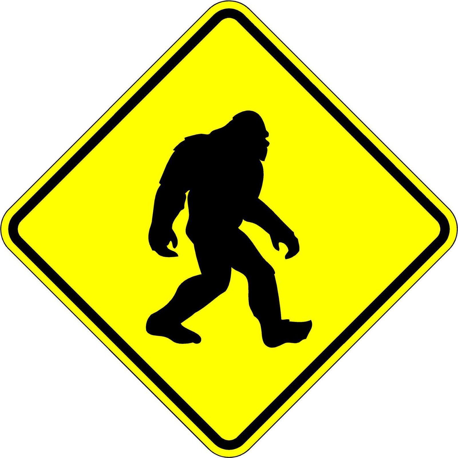 Amazon.com: Bigfoot Crossing - 18 x 18 Sasquatch Warning Sign. 3M